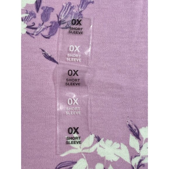 Style & Co Womens Floral Print Short Sleeve Tee OX Millie Pink Made In Indonesia - Picture 9 of 10